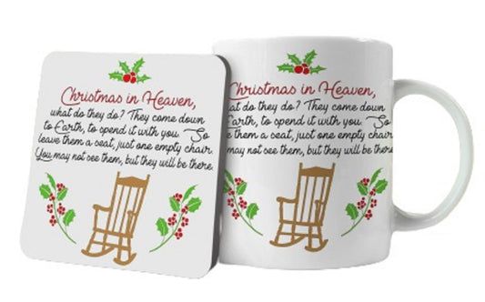  Christmas in Heaven Mug and Coaster by Free Spirit Accessories sold by Free Spirit Accessories