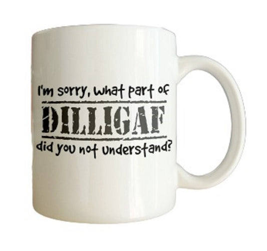  Sarcastic DILLIGAF Ceramic Coffee Mug by Free Spirit Accessories sold by Free Spirit Accessories