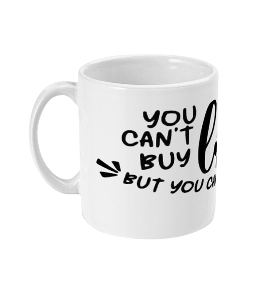  You Can't Buy Love But You Can Rescue Paw Print mug by Free Spirit Accessories sold by Free Spirit Accessories