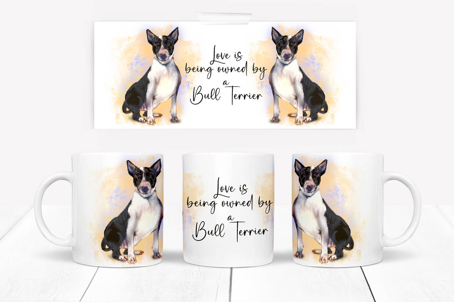  Owned By A English Bull Terrier Dog Mug by Free Spirit Accessories sold by Free Spirit Accessories