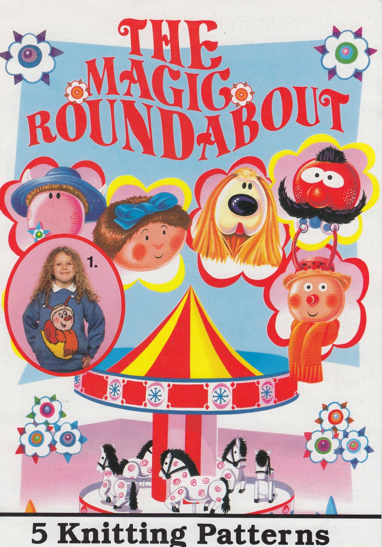  Magic Roundabout Vintage Knitting Pattern by Cross Stitch Chart Heaven sold by Free Spirit Accessories