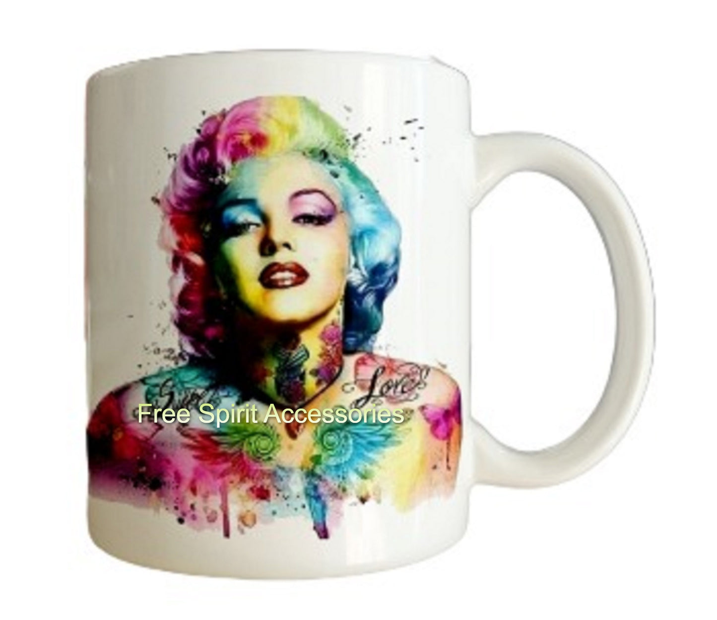  Tattooed Marilyn Monroe Pop Art Mug by Free Spirit Accessories sold by Free Spirit Accessories