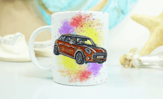  Rainbow Splashed Mini Car Mug by Free Spirit Accessories sold by Free Spirit Accessories