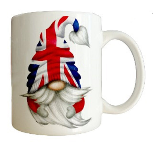  Union Jack Flag Gnome Mug by Free Spirit Accessories sold by Free Spirit Accessories