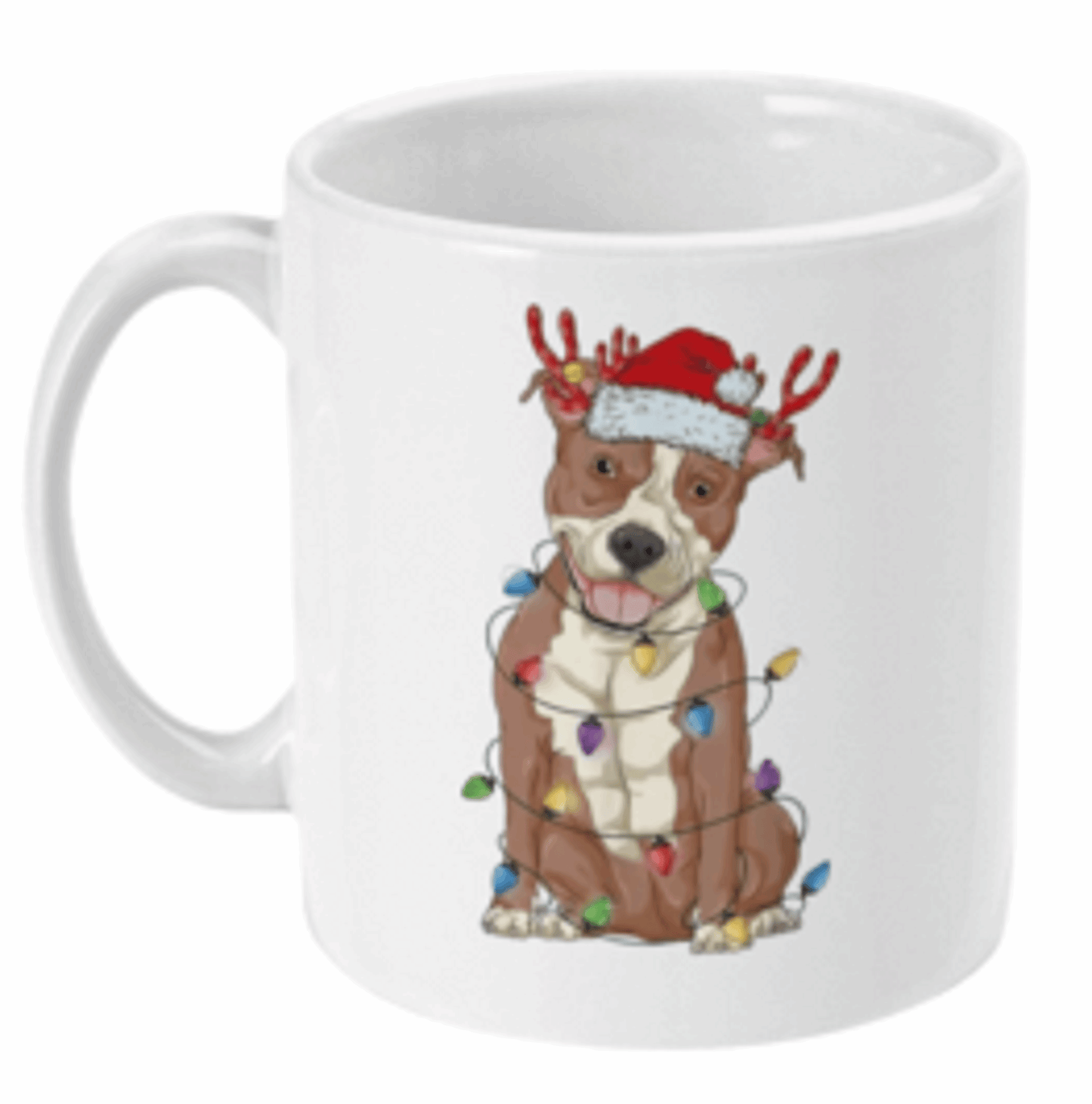  Christmas Bully Dog Christmas Coffee Mug by Free Spirit Accessories sold by Free Spirit Accessories