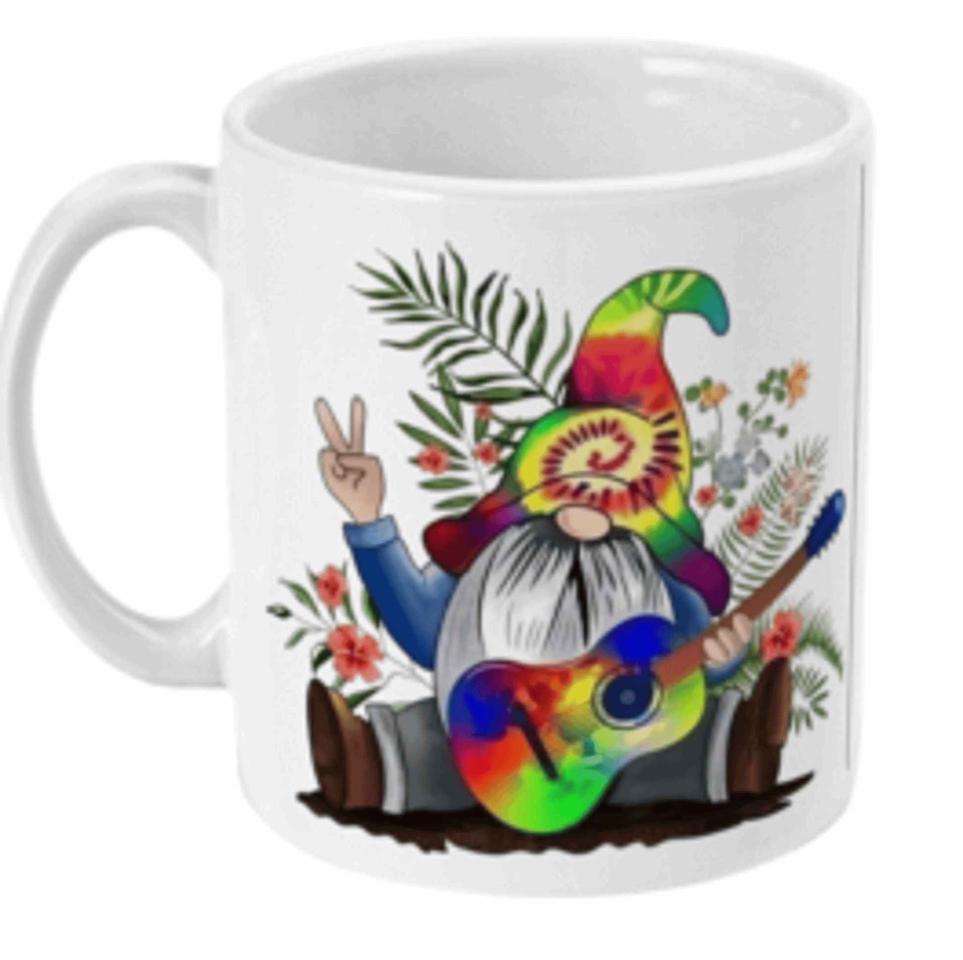  Colourful Tie Dye Hippy Gnome Coffee Mug by Free Spirit Accessories sold by Free Spirit Accessories