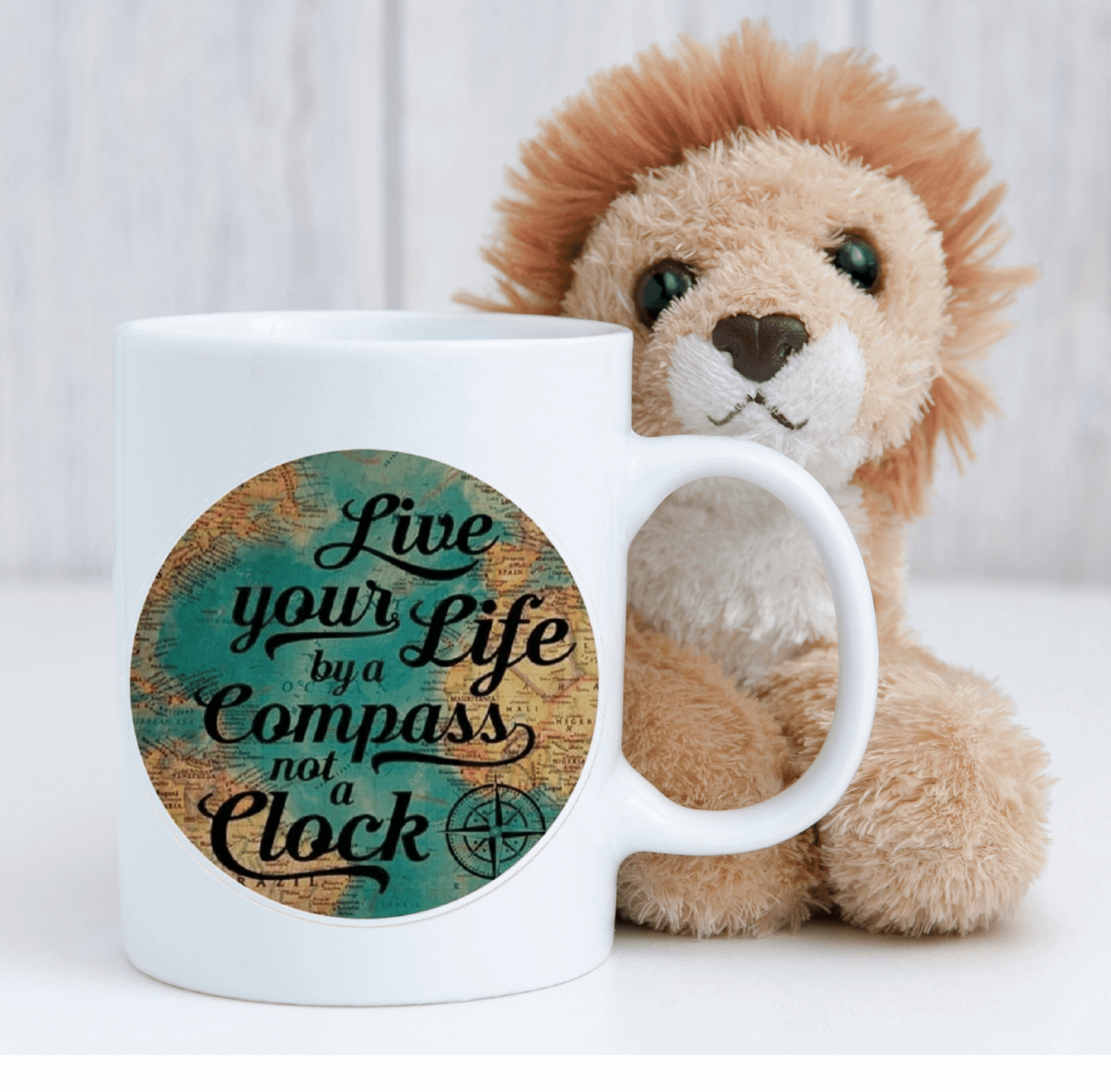  Live Your Life By The Compass Not The Clock Mug by Free Spirit Accessories sold by Free Spirit Accessories