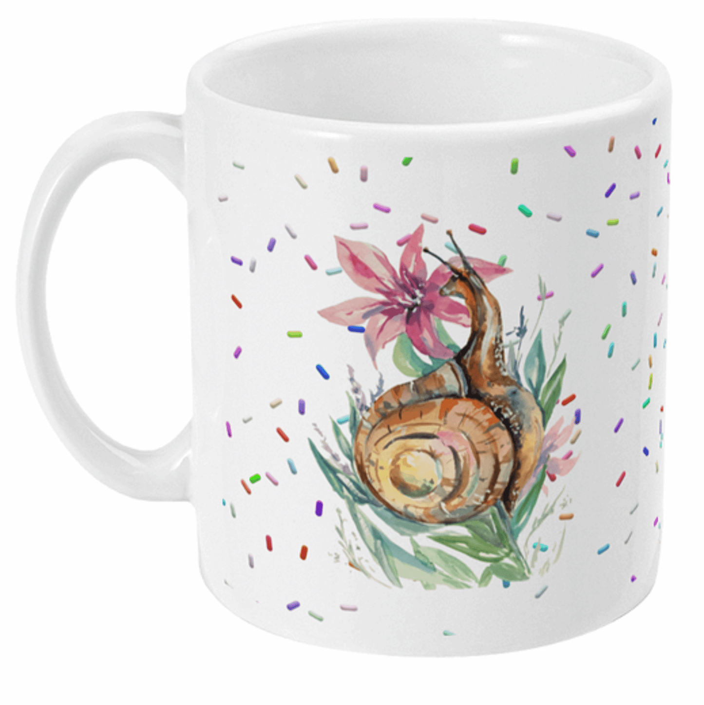  Watercolour Snail and Flower Coffee Mug by Free Spirit Accessories sold by Free Spirit Accessories