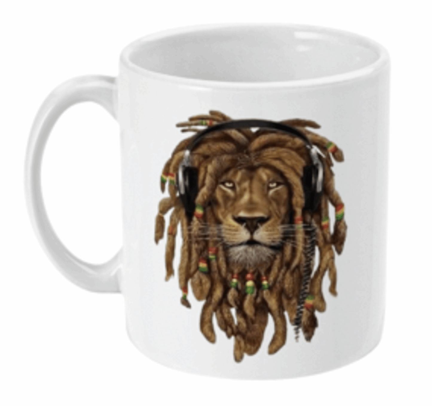  Dreadlocked Lion With Headphones Coffee Mug by Free Spirit Accessories sold by Free Spirit Accessories