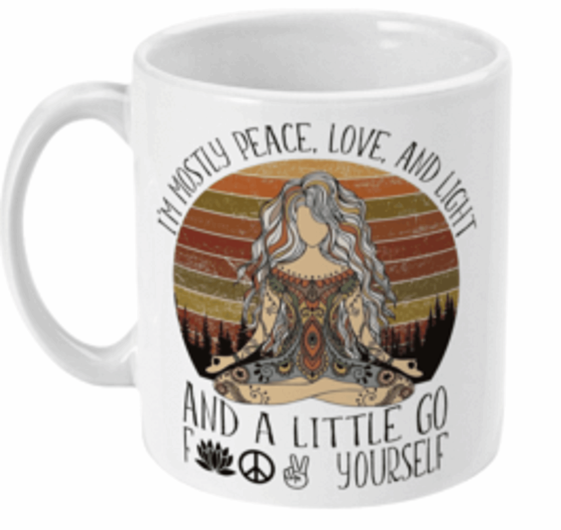  I'm Mostly Peace and Light Coffee Mug by Free Spirit Accessories sold by Free Spirit Accessories