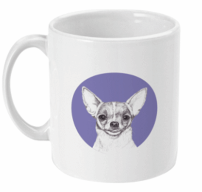  Chihuahua in Purple Circle Coffee Mug by Free Spirit Accessories sold by Free Spirit Accessories