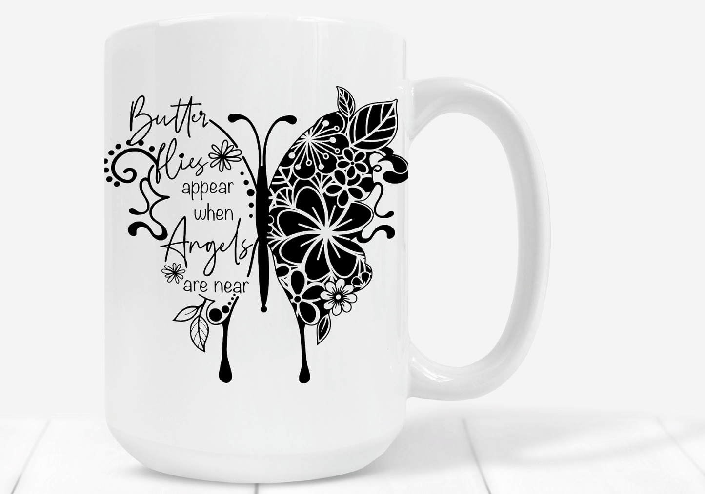  Butterflies Appear When Angels Are Near Mug by Free Spirit Accessories sold by Free Spirit Accessories