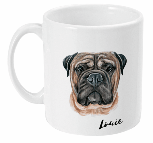  Bull Mastiff Dog Head and Name Mug by Free Spirit Accessories sold by Free Spirit Accessories