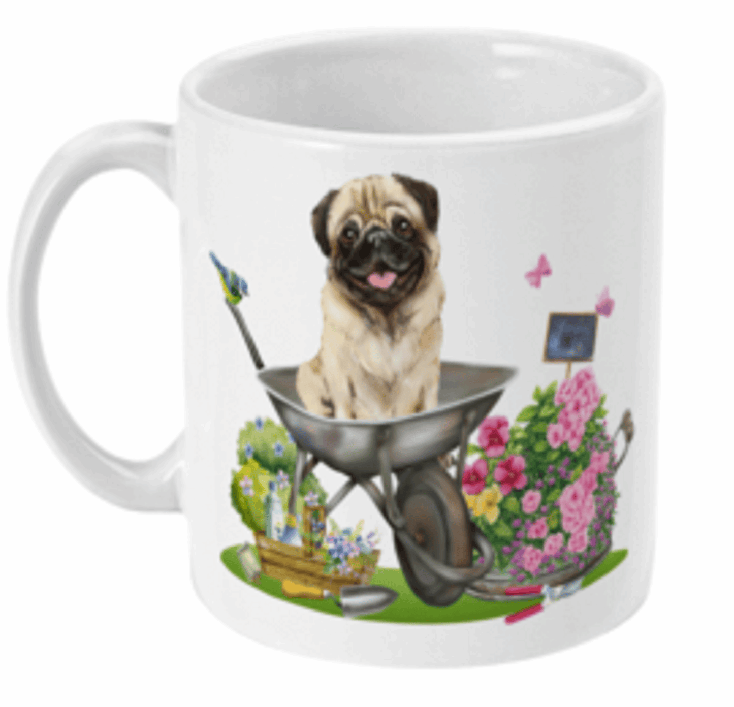  Gardening Pug Dog Coffee or Tea Mug by Free Spirit Accessories sold by Free Spirit Accessories