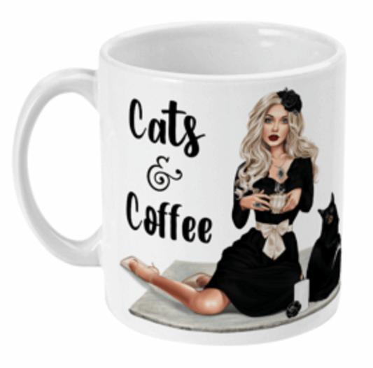  Beautiful Cats and Coffee Mug by Free Spirit Accessories sold by Free Spirit Accessories