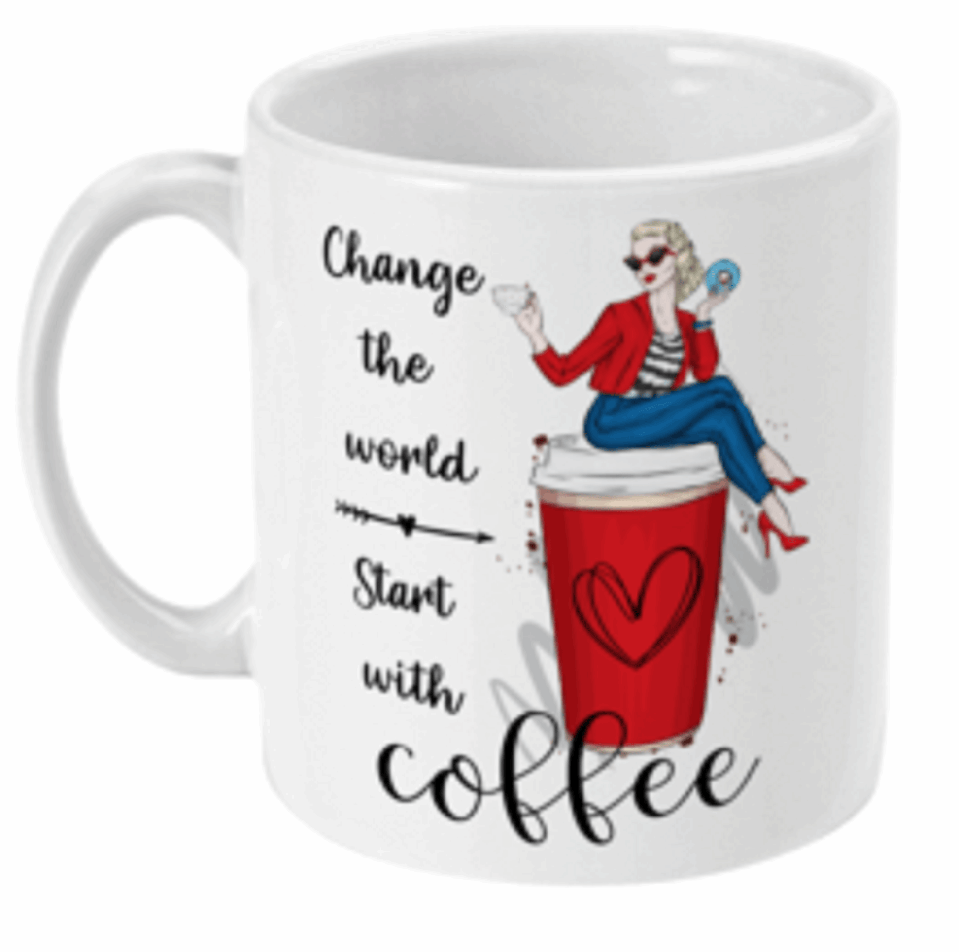  Change the World Lets Start With Coffee Mug by Free Spirit Accessories sold by Free Spirit Accessories