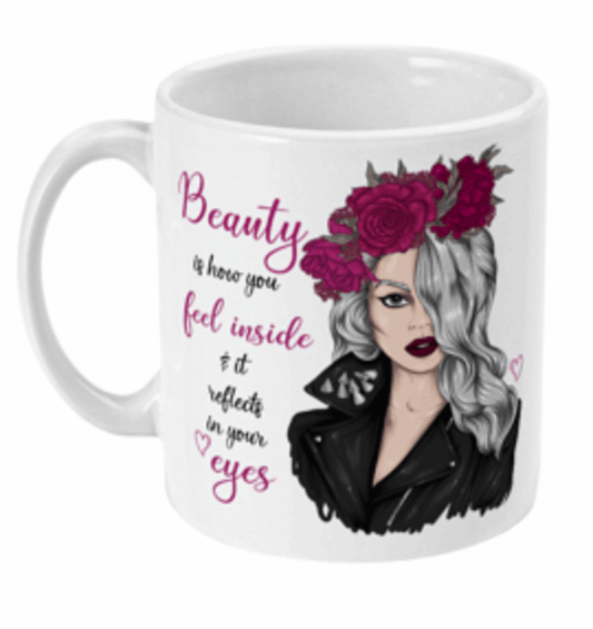  Beauty is how you feel inside Coffee Mug by Free Spirit Accessories sold by Free Spirit Accessories