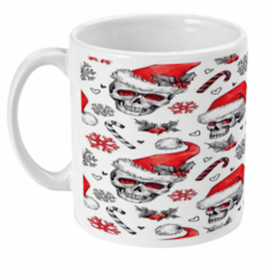  Skull Father Christmas Coffee Mug by Free Spirit Accessories sold by Free Spirit Accessories