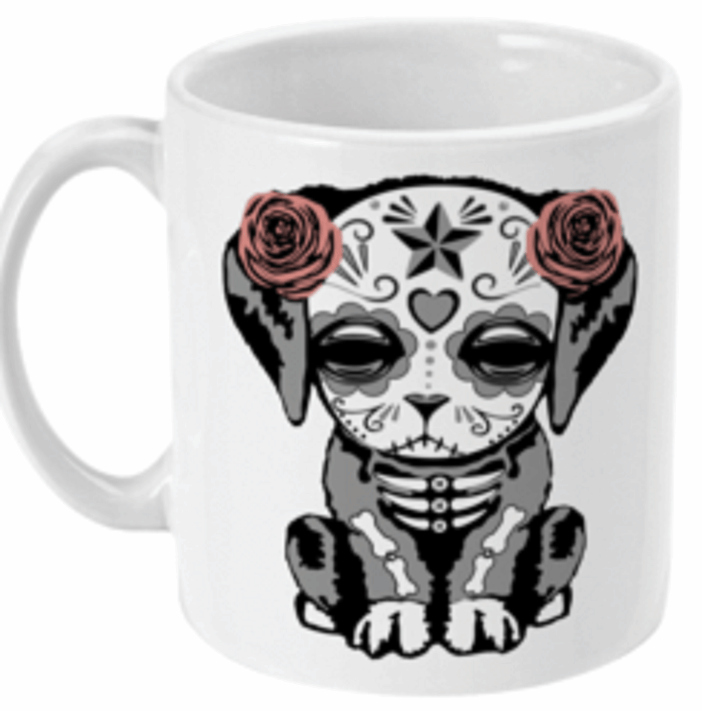  Sugar Skull Day of The Dead Dog Coffee Mug by Free Spirit Accessories sold by Free Spirit Accessories