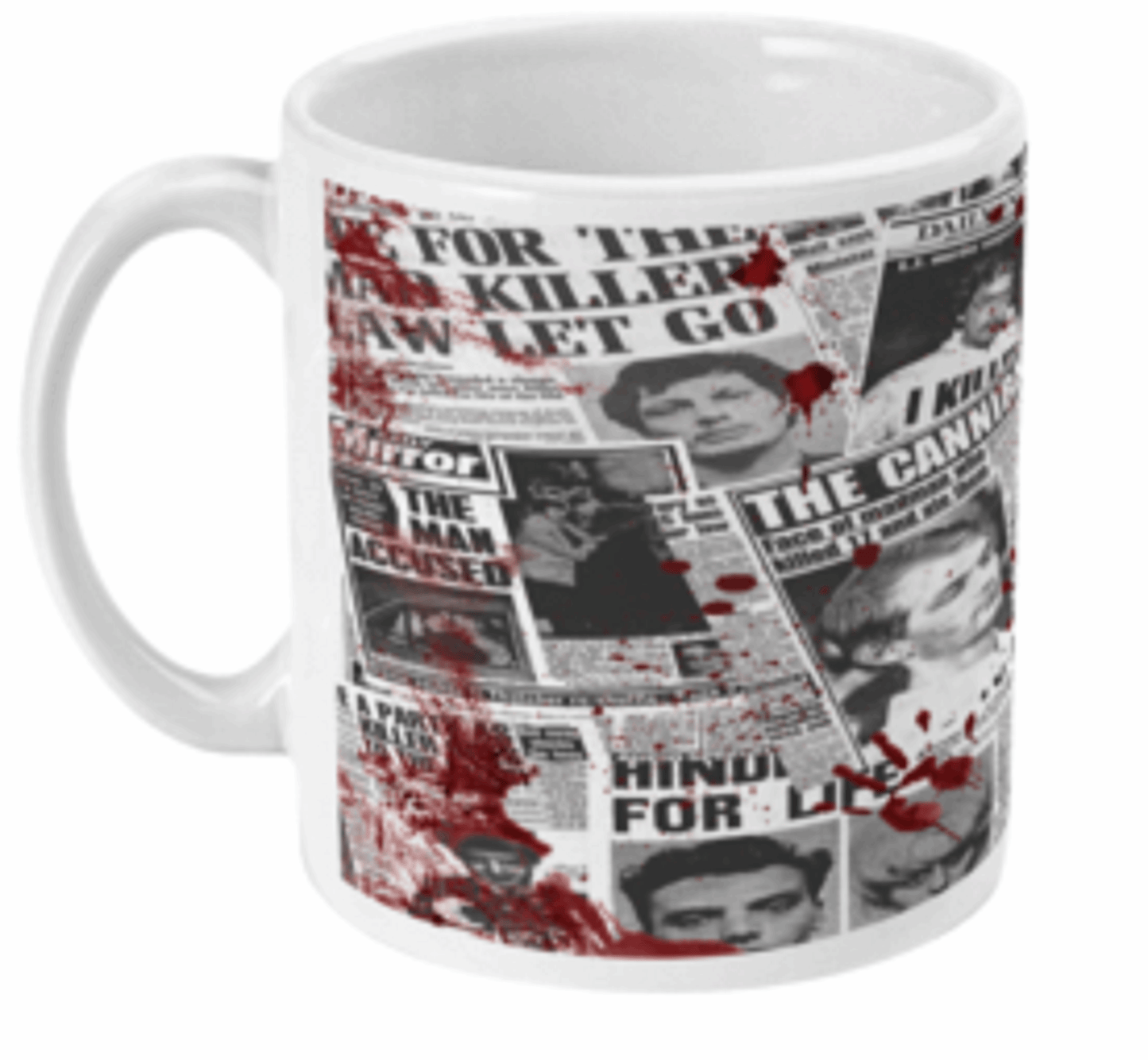  Serial Killers Newspaper Headlines Mug by Free Spirit Accessories sold by Free Spirit Accessories
