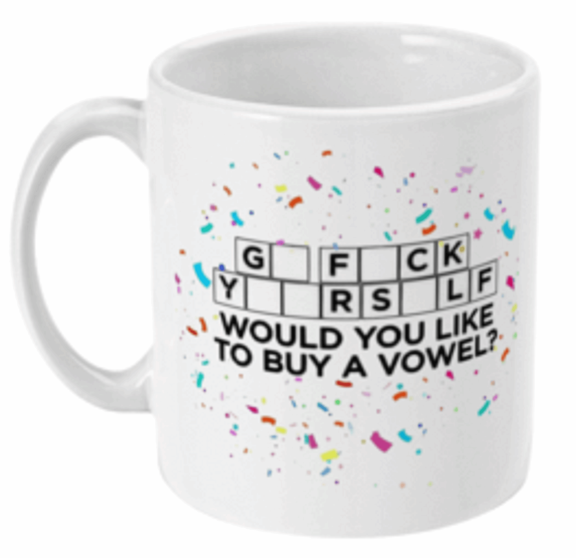  Would You Like to Buy a Vowel Funny Mug by Free Spirit Accessories sold by Free Spirit Accessories