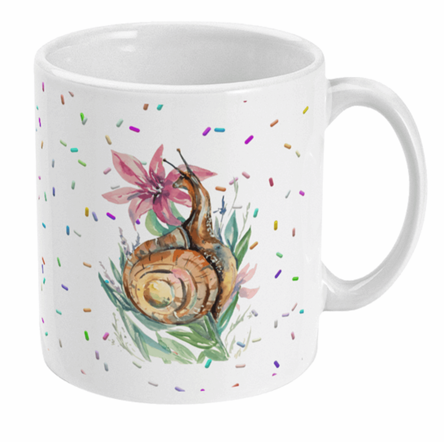  Watercolour Snail and Flower Coffee Mug by Free Spirit Accessories sold by Free Spirit Accessories