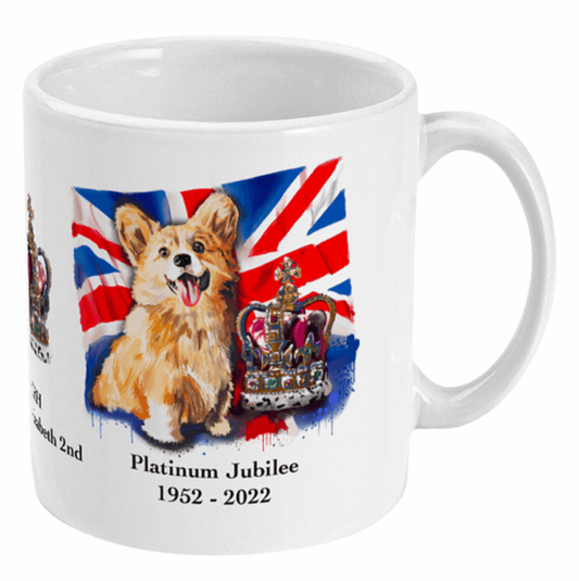  Queen Elizabeth II Platinum Jubilee Mug by Free Spirit Accessories sold by Free Spirit Accessories