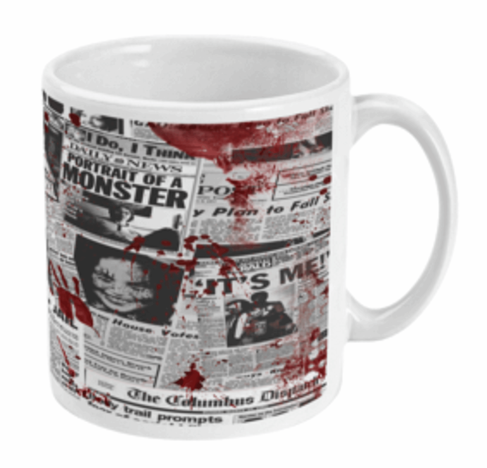  Serial Killers Newspaper Headlines Mug by Free Spirit Accessories sold by Free Spirit Accessories