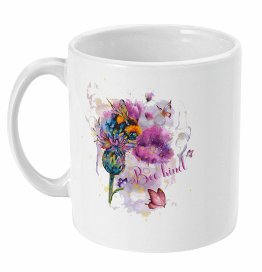  Watercolour Bee Kind Bee on a Flower Mug by Free Spirit Accessories sold by Free Spirit Accessories