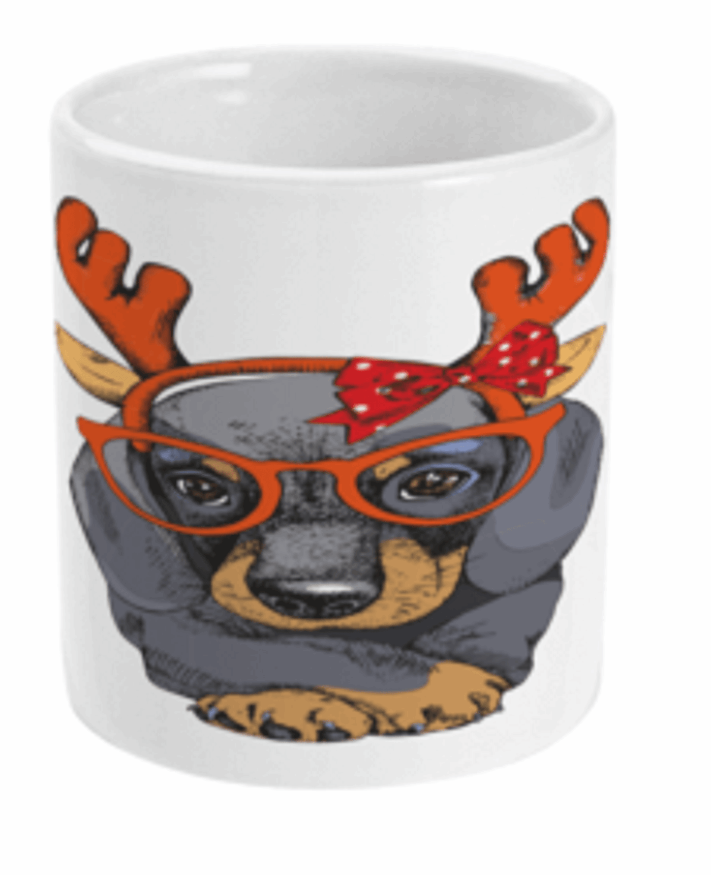  Christmas Dauschund Dog Coffee Mug by Free Spirit Accessories sold by Free Spirit Accessories