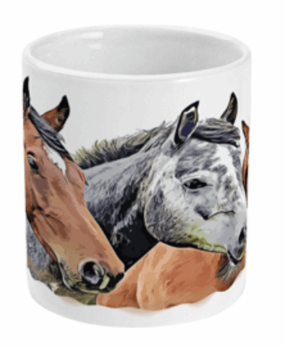  Three Beautiful Horses Coffee or Tea Mug by Free Spirit Accessories sold by Free Spirit Accessories