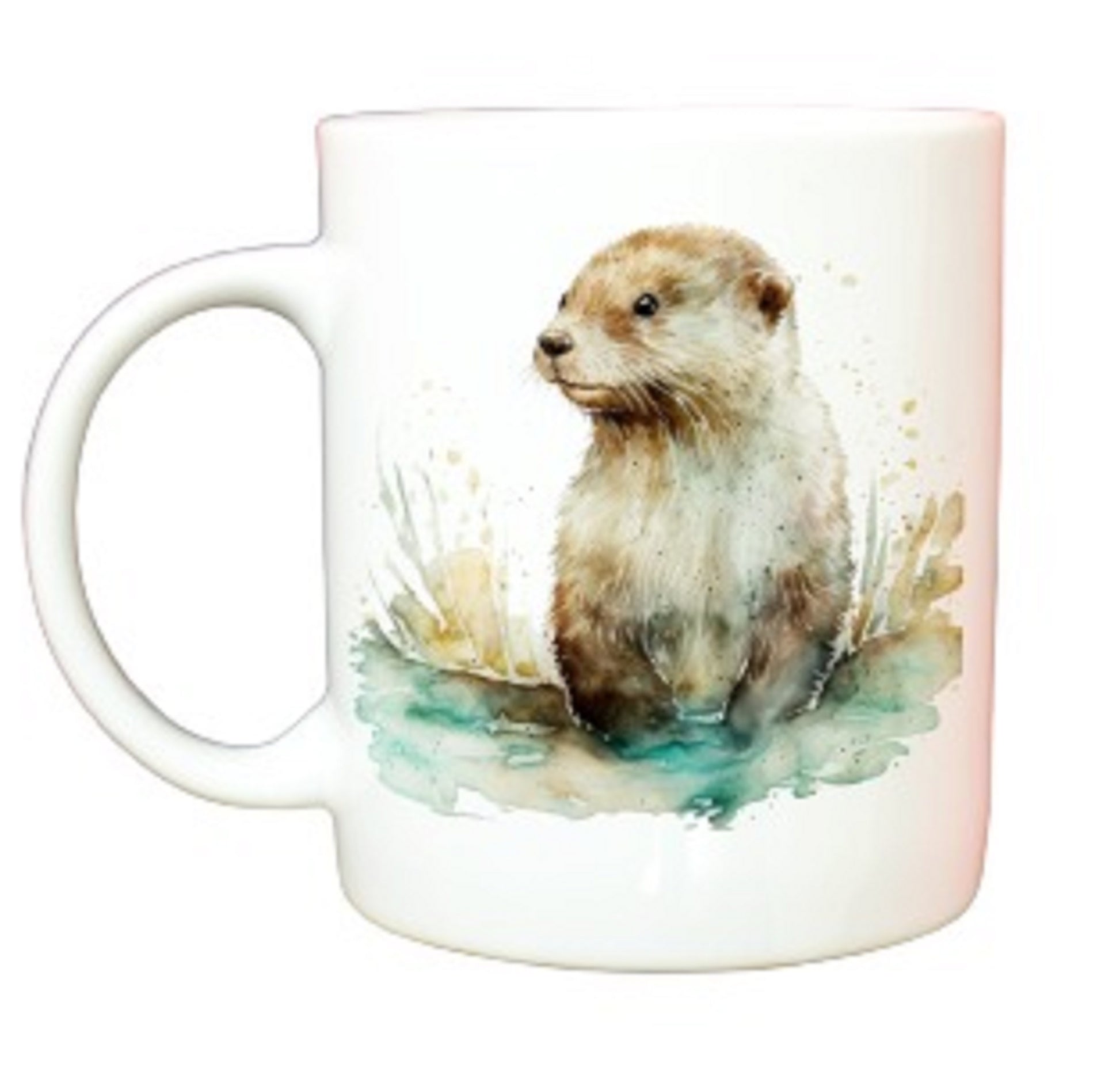  Watercolour Otter Wildlife Mug by Free Spirit Accessories sold by Free Spirit Accessories