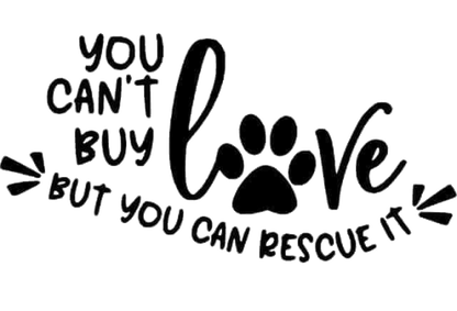  You Can't Buy Love But You Can Rescue Paw Print mug by Free Spirit Accessories sold by Free Spirit Accessories