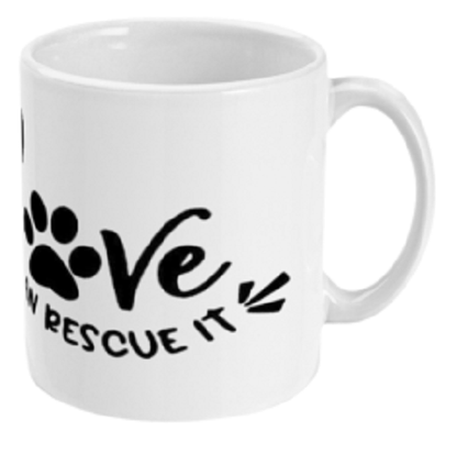  You Can't Buy Love But You Can Rescue Paw Print mug by Free Spirit Accessories sold by Free Spirit Accessories