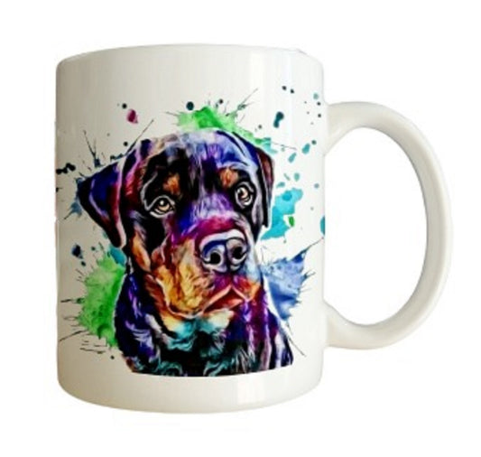  Rainbow Rottweiller Dog Mug by Free Spirit Accessories sold by Free Spirit Accessories