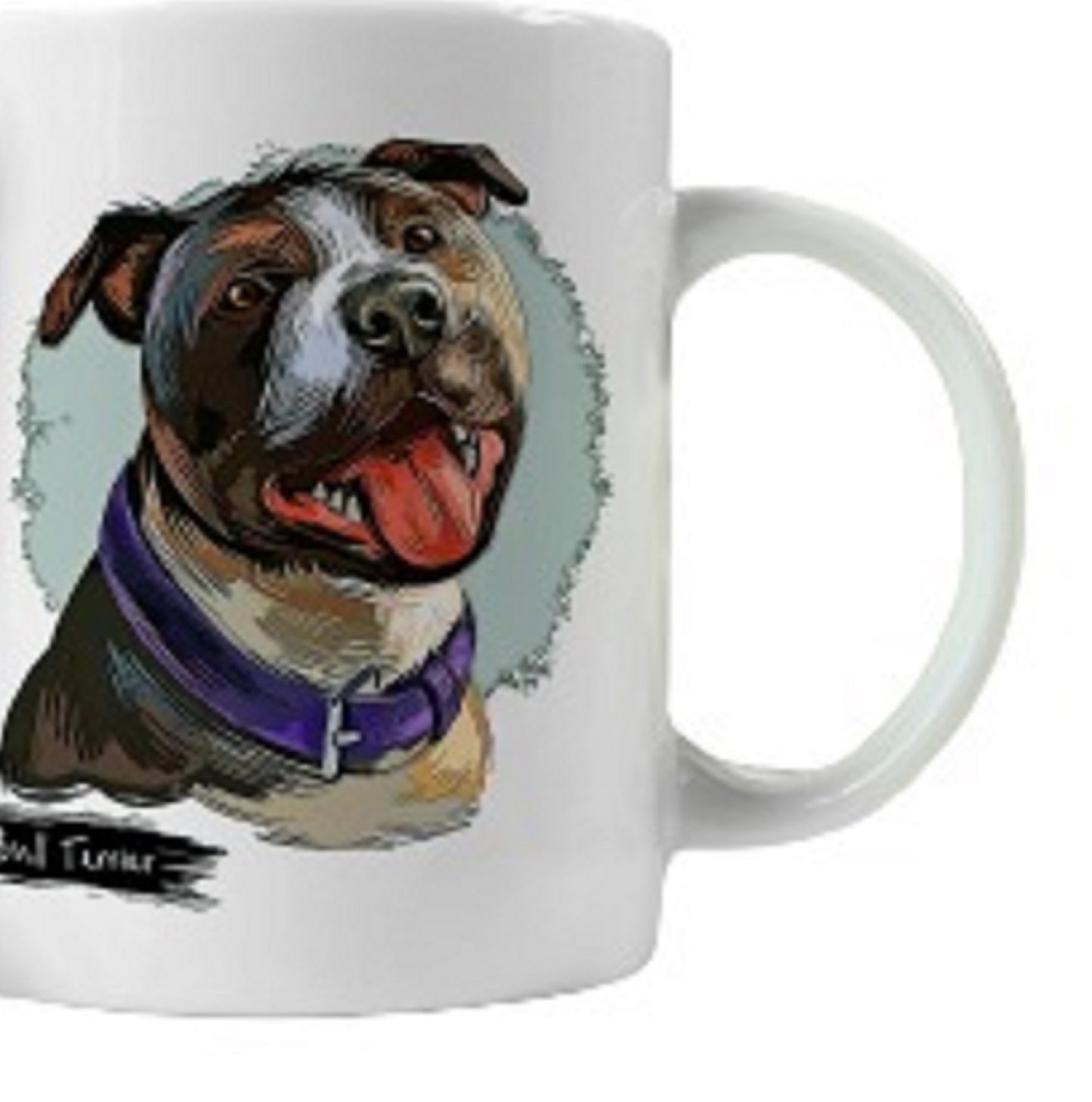 15oz Mug Only Staffy Dog Head Mug and Coaster by Free Spirit Accessories sold by Free Spirit Accessories