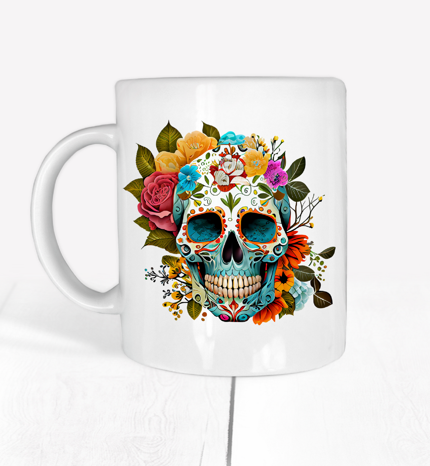  Colourful Sugar Skull Mug by Free Spirit Accessories sold by Free Spirit Accessories