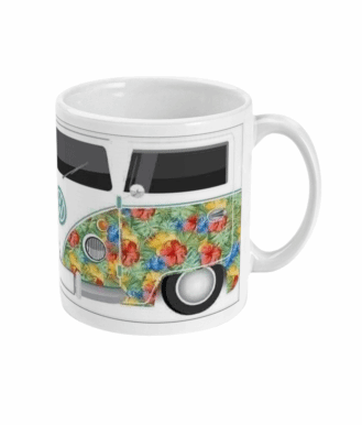  Floral Campervan Mug by Free Spirit Accessories sold by Free Spirit Accessories